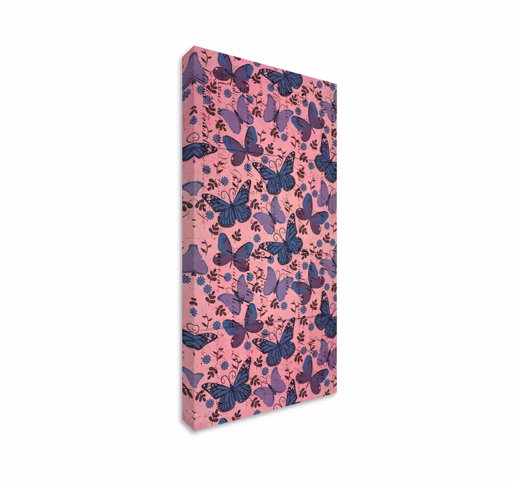 Tablou fluturi tonuri de violet cu citate - TenStickers