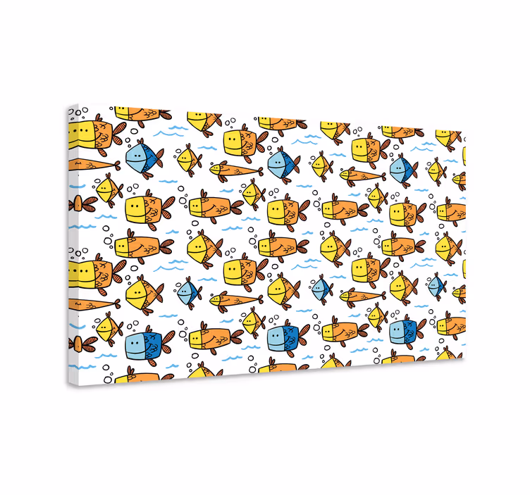 Tablou pești stil copii multicolori - TenStickers