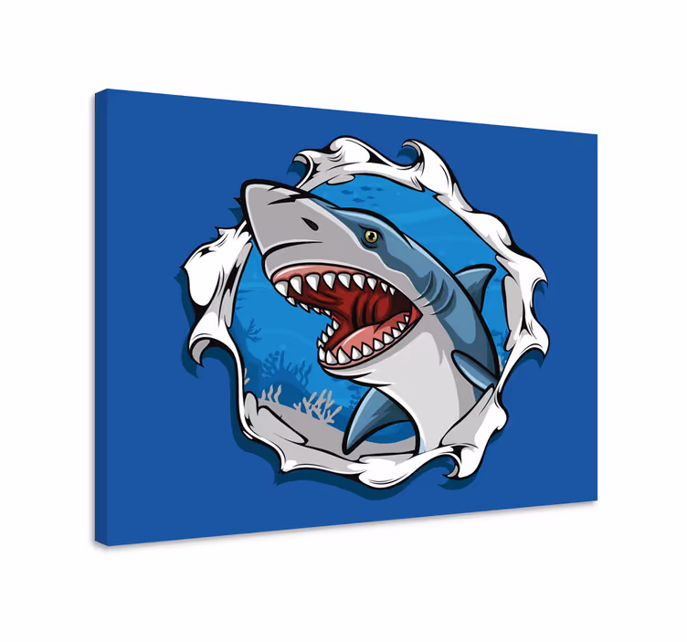 Tablou pești rechin mare 3d - TenStickers