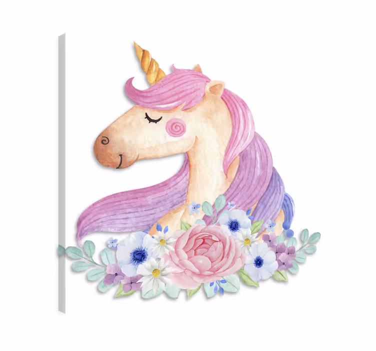 Tablou unicorni acuarelă unicorn - TenStickers