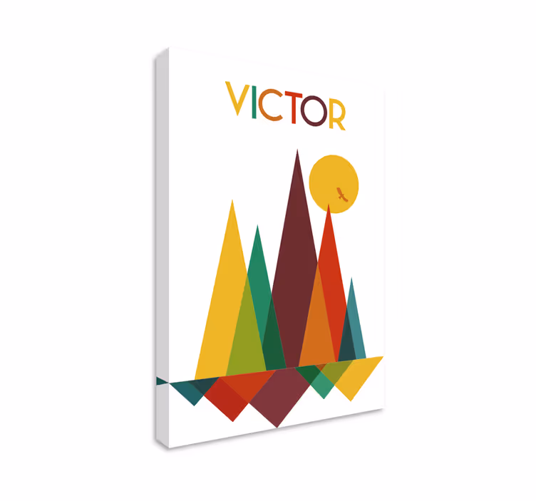 Tablou geometric peisaj geometric victor - TenStickers