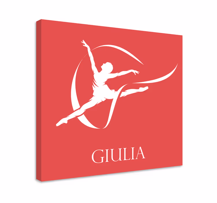 Tablou balerină siluetă elegantă de dansatoare de balet - TenStickers