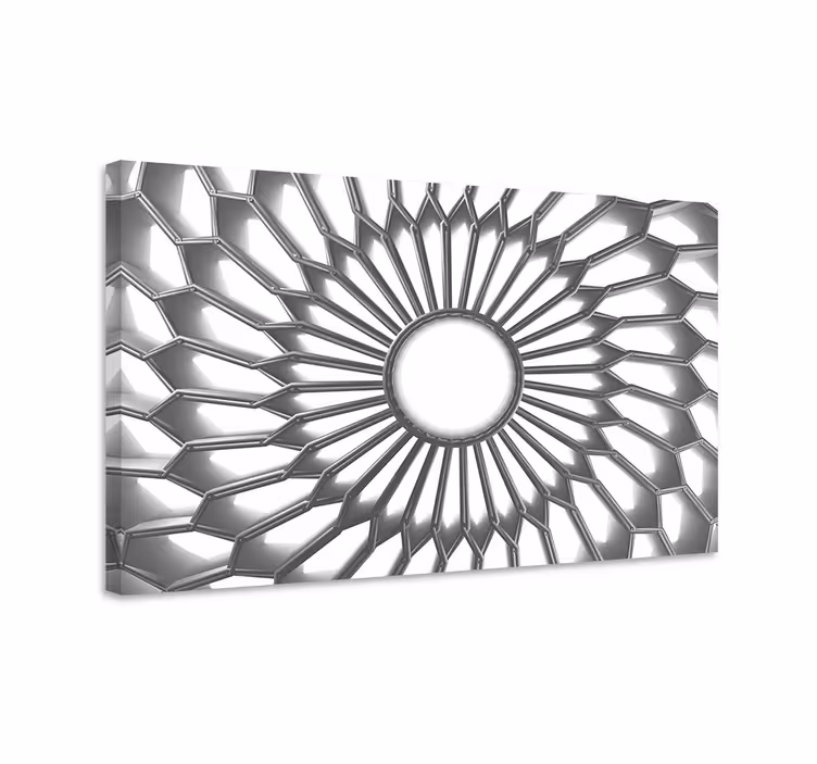 Mandala diamant alb 3d pânză modernă artă de perete - TenStickers