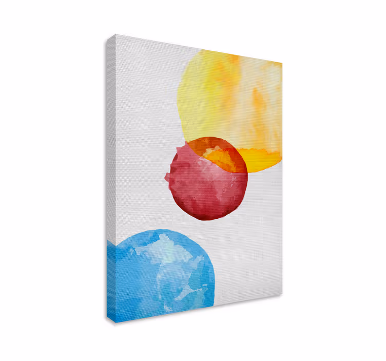 Trei cercuri colorate amprente de pânză - TenStickers