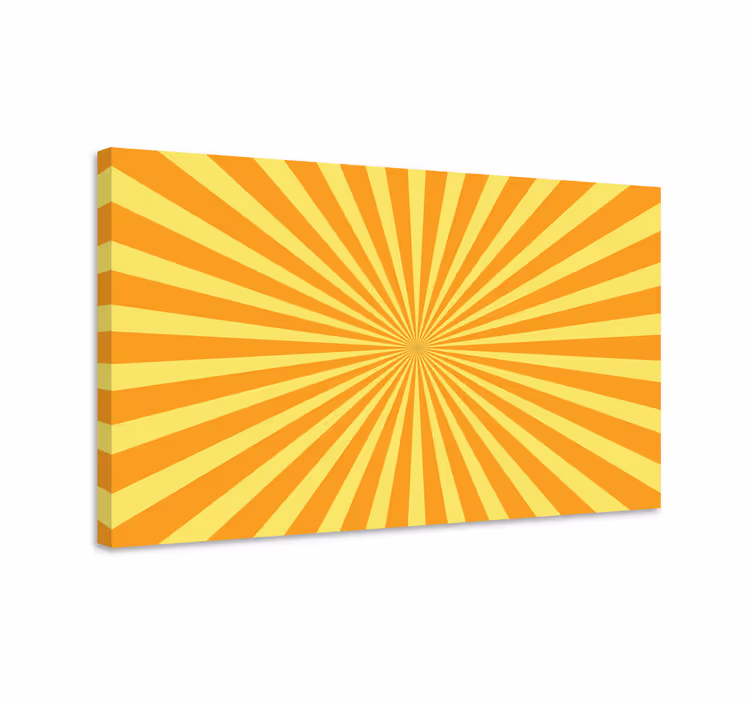 Apus de soare abstract cu tonuri portocalii panza anilor '70 - TenStickers