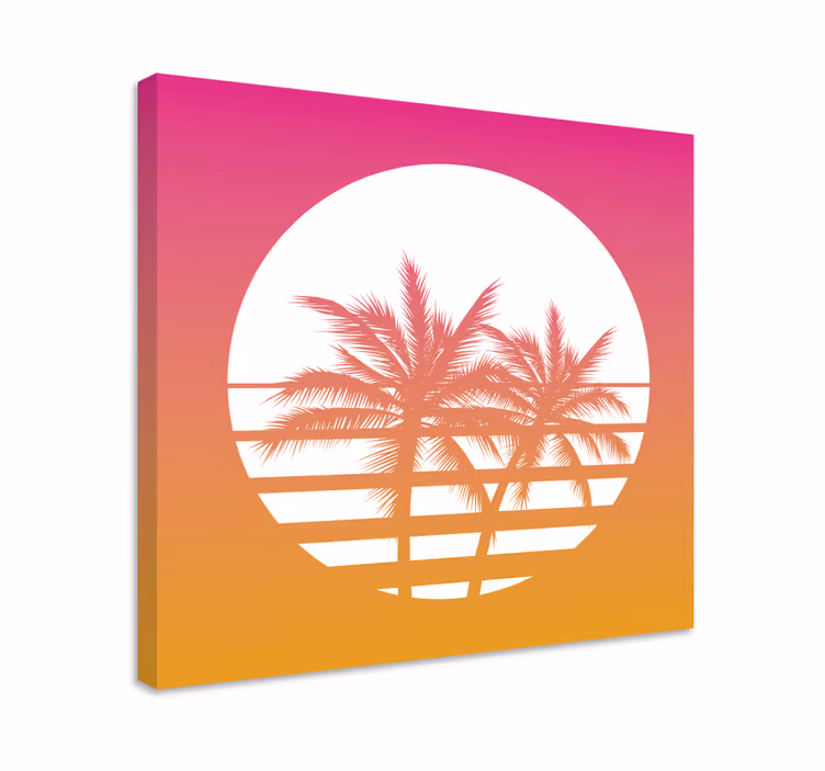 Tablou ornamental umbra apusului tropical - TenStickers
