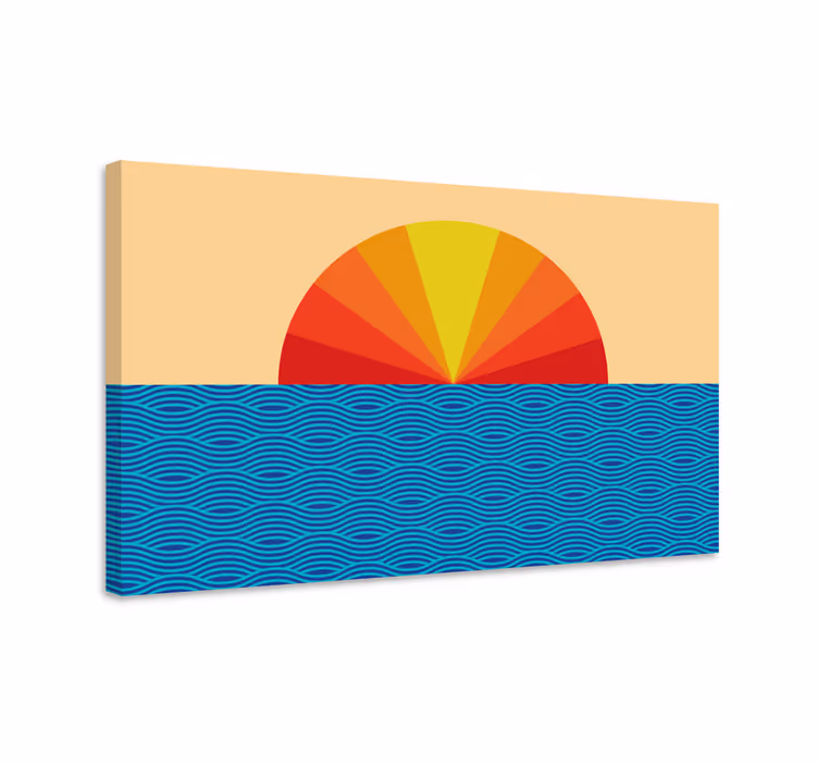 Tablou vintage reflexia apusului - TenStickers