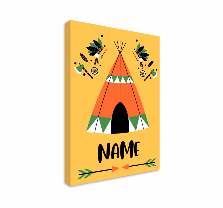 Tablou cameră pentru copii tipi personalizat - TenStickers