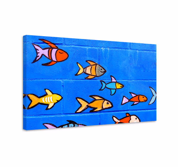 Perete de cărămidă ocean pânză print - TenStickers