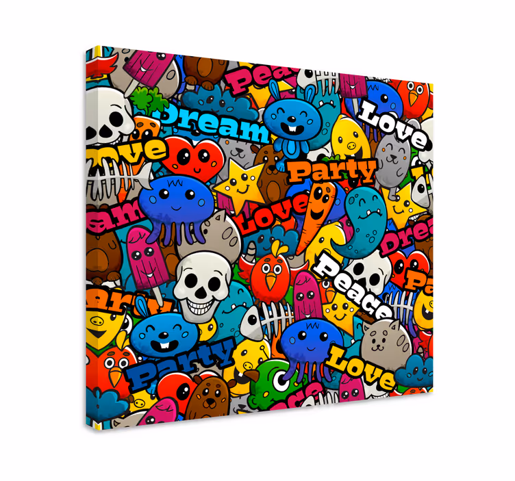 Amprente de pânză pentru desene animate urbane - TenStickers