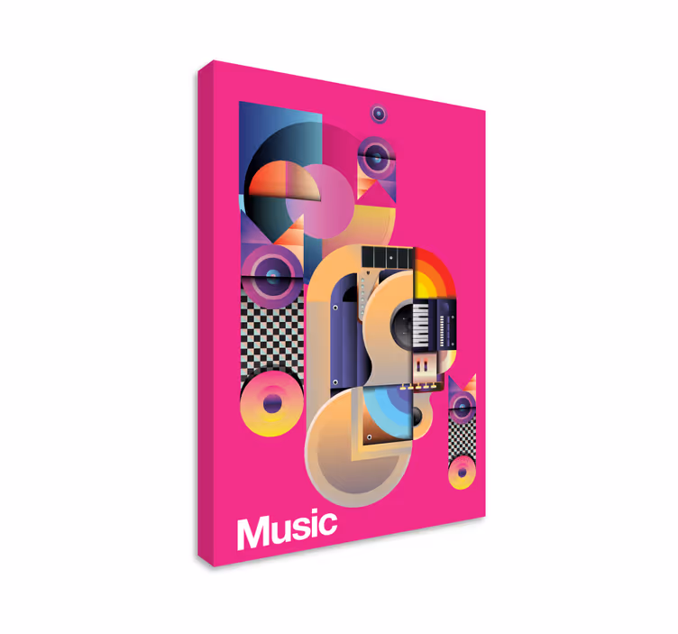 Motive muzicale moderne muzică pânză artă - TenStickers