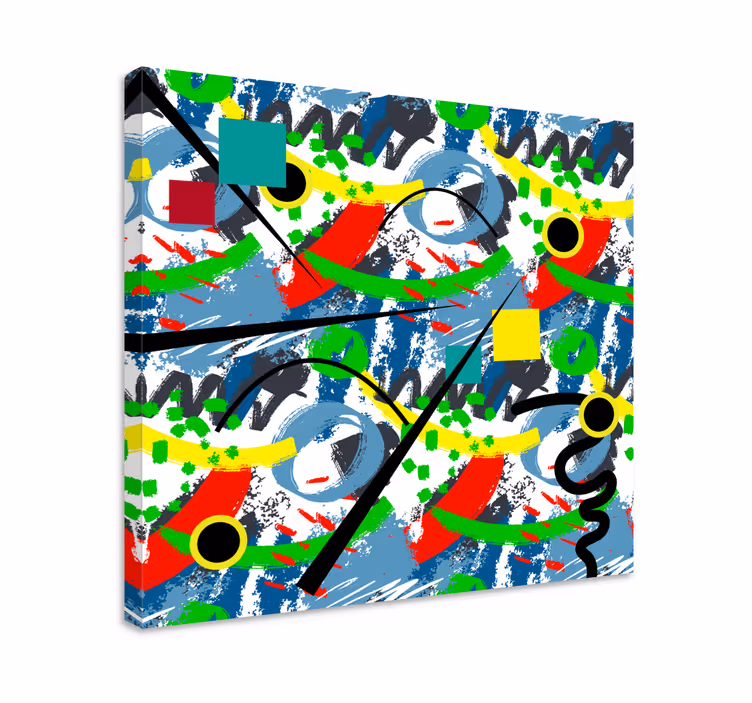 Arta de perete cu pânză abstractă în stil kandinsky - TenStickers
