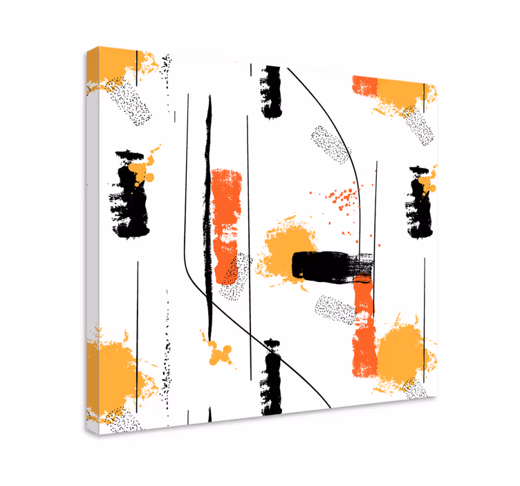 Liniar de artă abstractă pânză de artă - TenStickers
