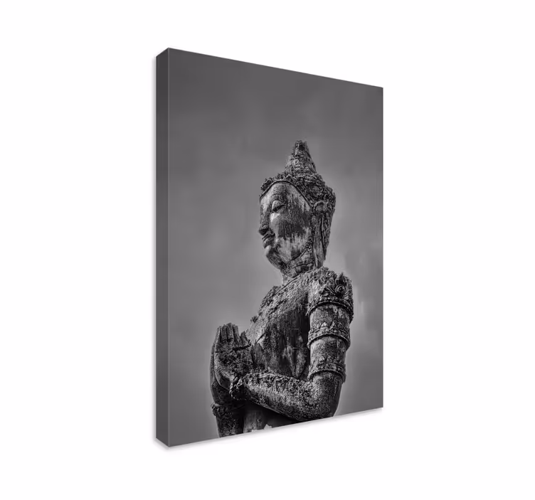 Pânză gri pânză buddha - TenStickers
