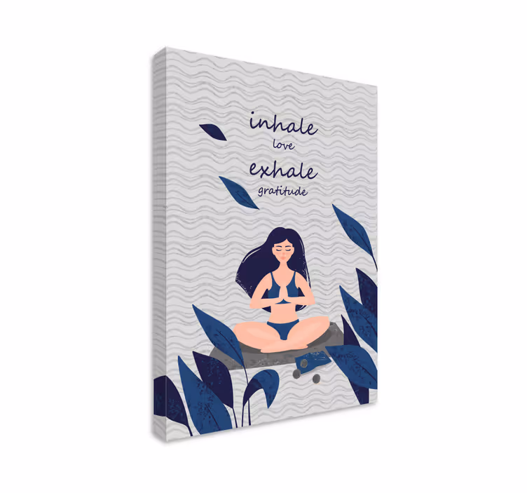 Tablou fraze meditație respirație serenitate - TenStickers