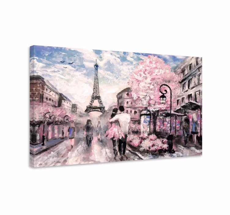 Tablou orașe plimbare de primăvară la paris - TenStickers
