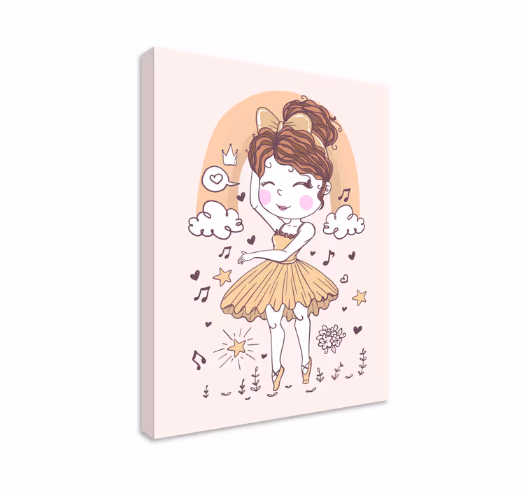 Tablou infantil dansatoarea de balet bucurie - TenStickers