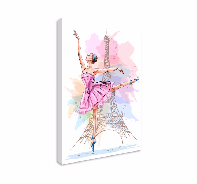 Balerina in panza paris - TenStickers