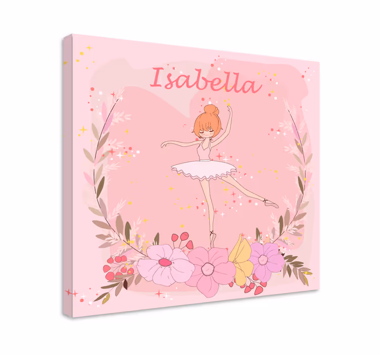 Panza balerina florala personalizata - TenStickers