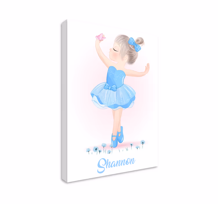Tablou infantil fata dansatoare cu fluture - TenStickers