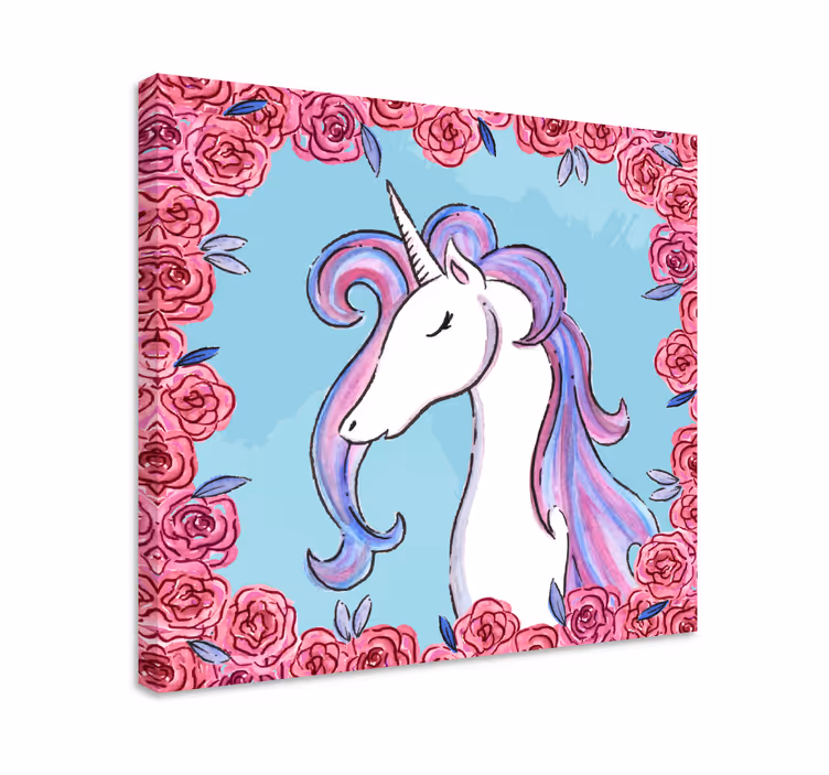 Imprimare de perete unicorn ton lila - TenStickers