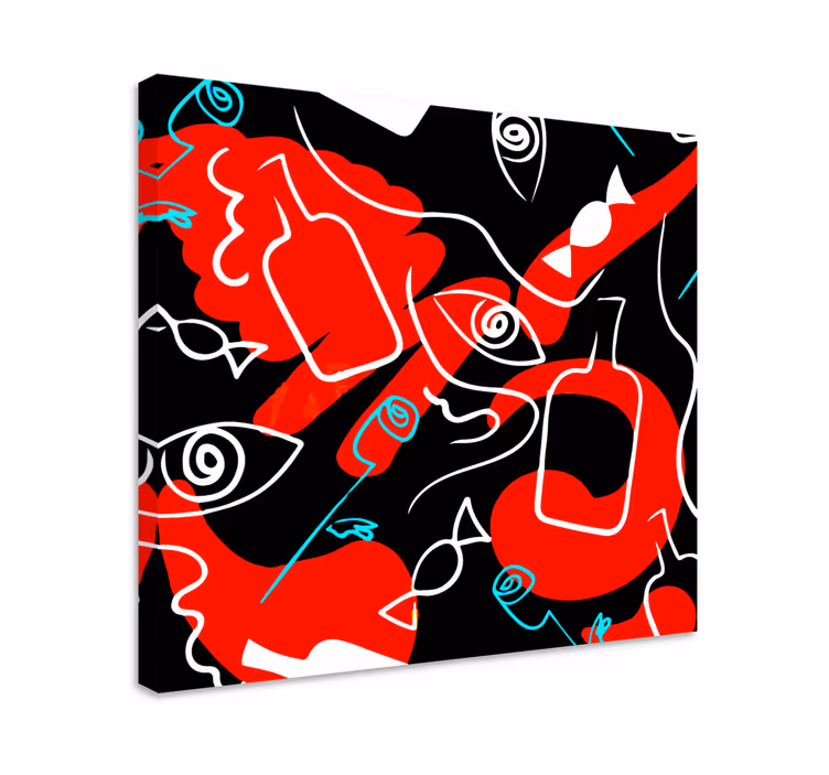 Tablou fructe forme abstracte de fructe - TenStickers