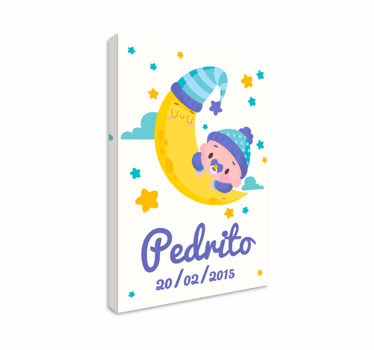 Tablou bei luna bebelușului adormit - TenStickers
