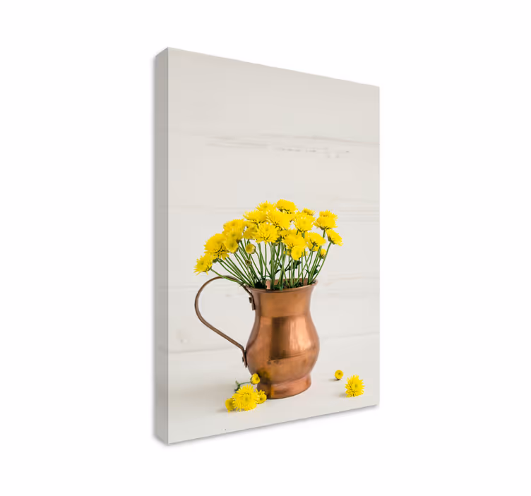 Tablou flori şi plante aranjament flori aurii - TenStickers