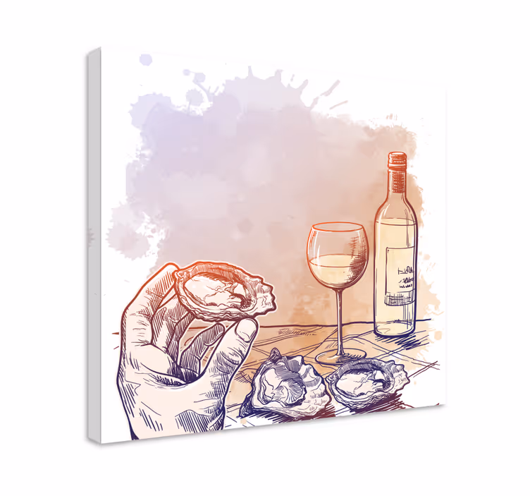 Tablou orașe momente de răsfăț cu fructe de mare - TenStickers
