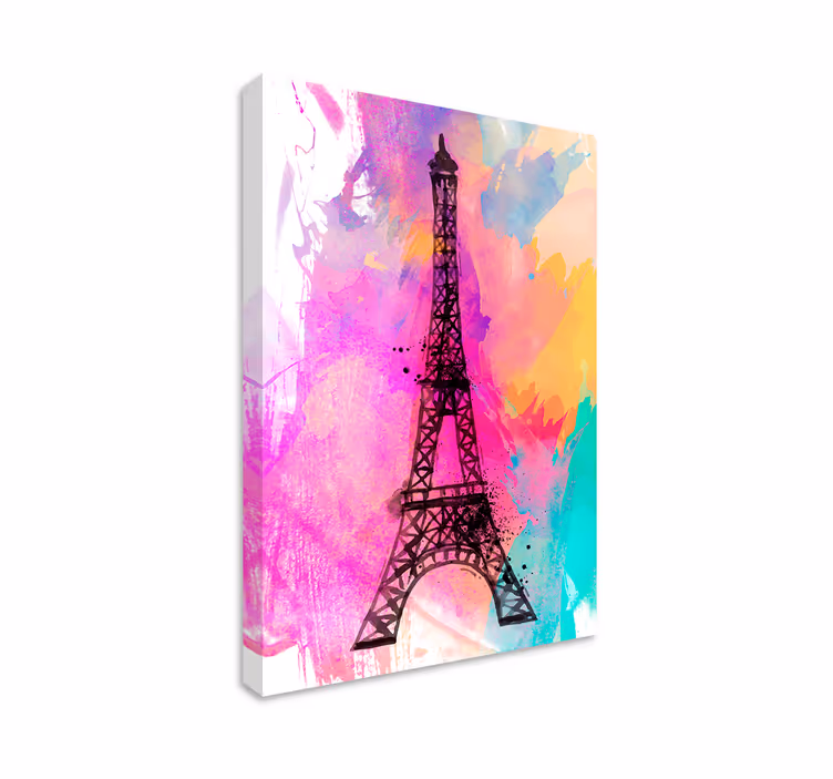 Paris turnul eiffel imprimări colorate pe pânză de oraș - TenStickers