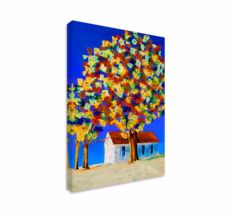 Tablou peisaje canopy colorat de copaci - TenStickers
