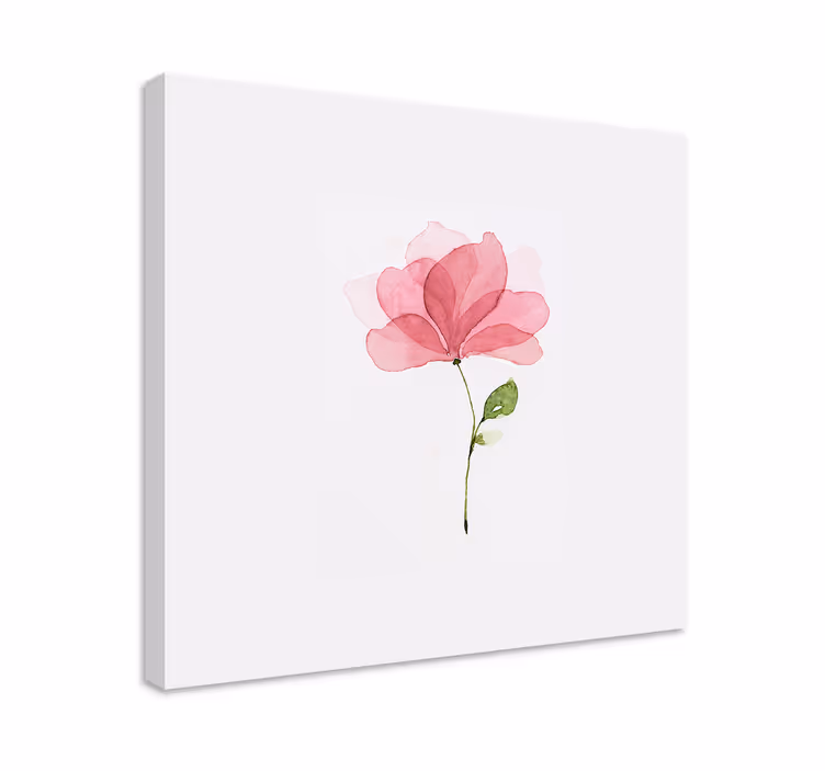 Imprimeuri de pânză flori roz acuarelă - TenStickers