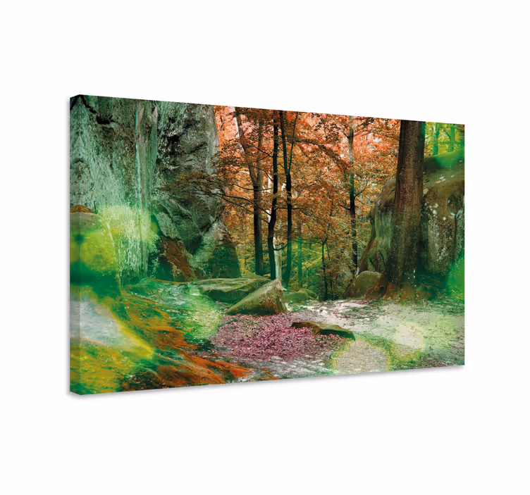Tablou peisaje scenă cu potecă în pădure - TenStickers