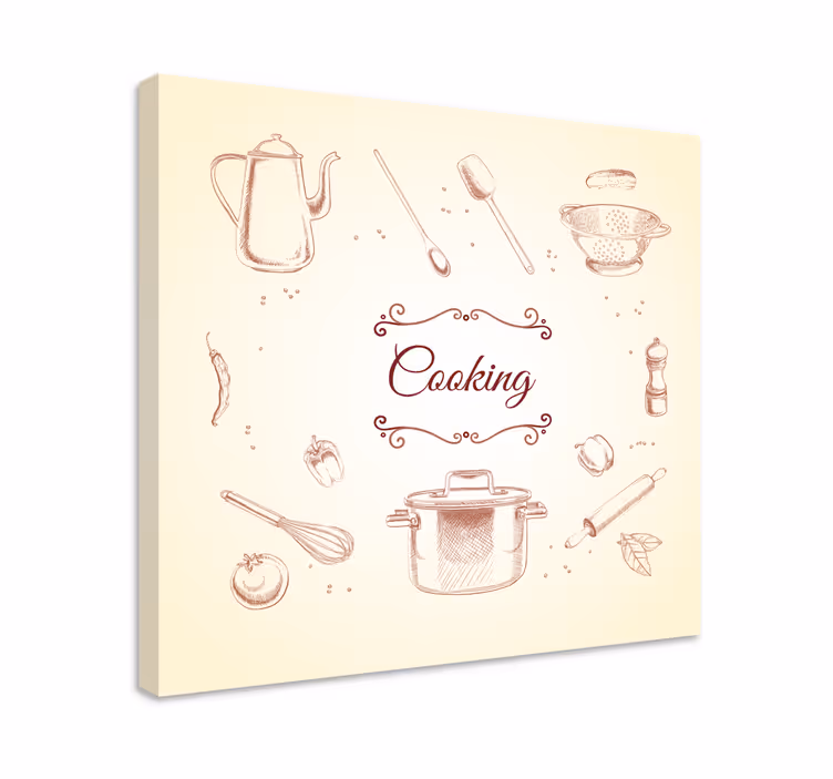 Ustensilă de bucătărie rustică pânză rustică artă - TenStickers