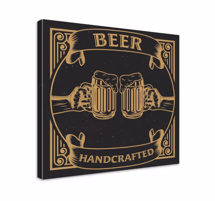 Bares rusticos cerveza rustic canvas art - TenStickers