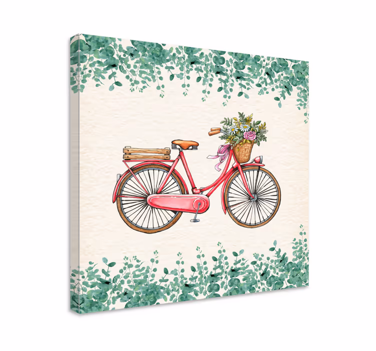 Bicicleta rustica vintage panza rustica arta - TenStickers