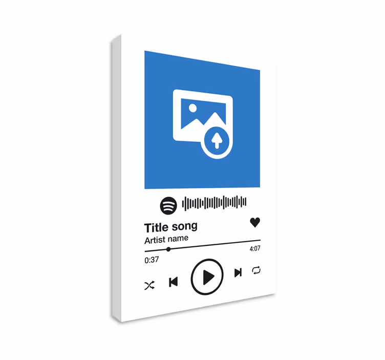 Spotify muzică fundal alb pânză artă - TenStickers