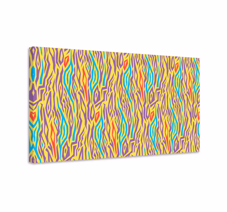 Tablou geometric linii colorate abstracte - TenStickers