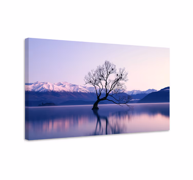 Tablou peisaje reverberație montană serenă - TenStickers