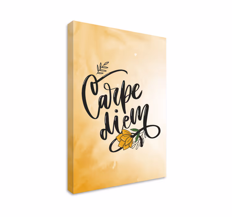Arta de perete din panza carpe diem pentru dormitorul matrimonial - TenStickers