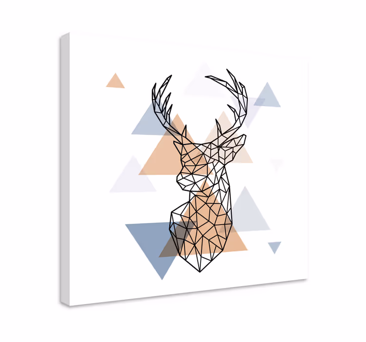 Imprimeu pânză animal cerb origami - TenStickers