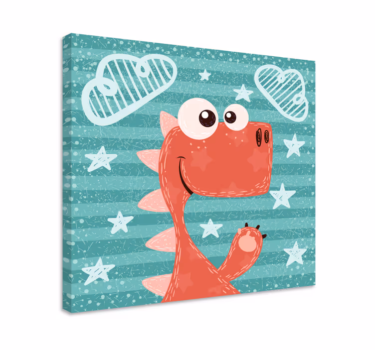 Dinozauri de desene animate fericite pentru copii amprente de pân - TenStickers