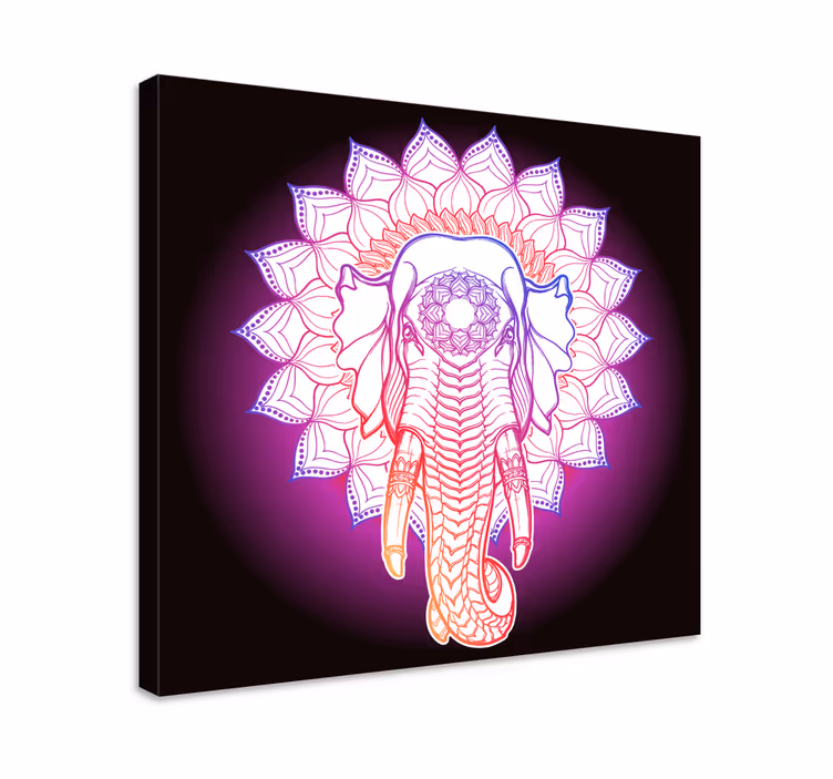 Tablou elefanți mandala elefantului majestic - TenStickers