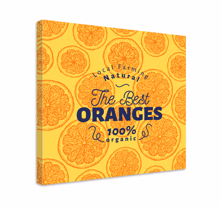 Tablou fructe ilustrație portocale proaspete - TenStickers
