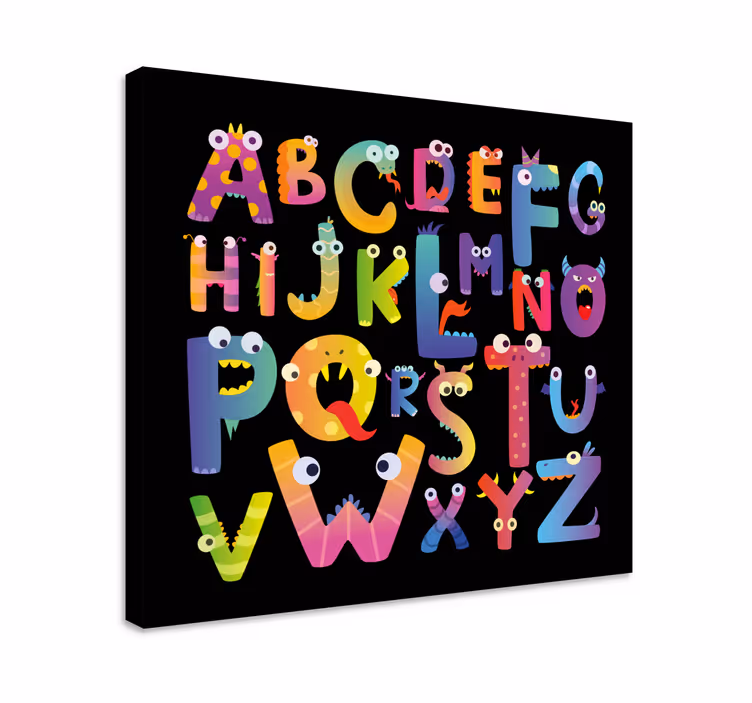 Tablou alfabet personaje monstruoase - TenStickers