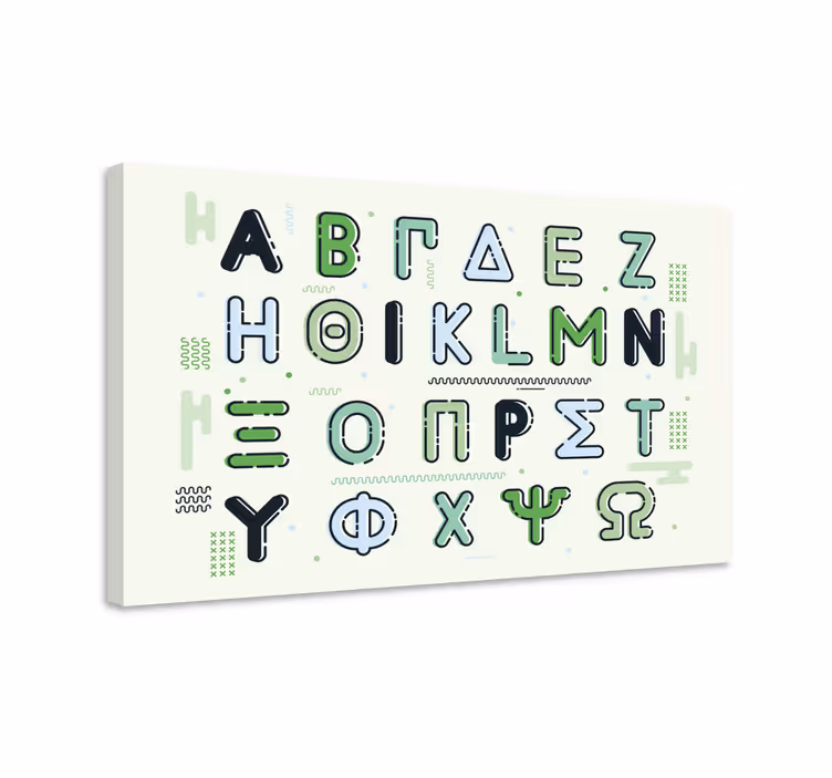 Alfabet grecesc alfabet pânză - TenStickers