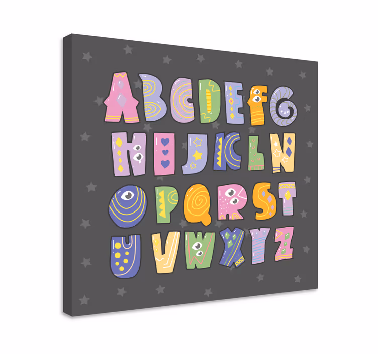 Imprimare pânză alfabet colorat alfabet - TenStickers
