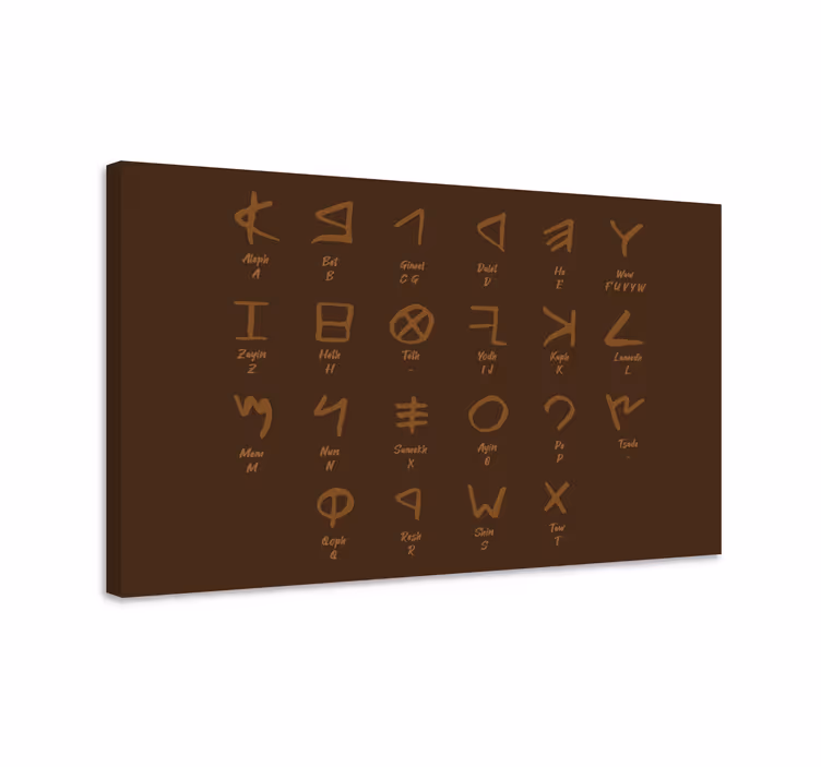 Tablou alfabet set de litere simbolice - TenStickers