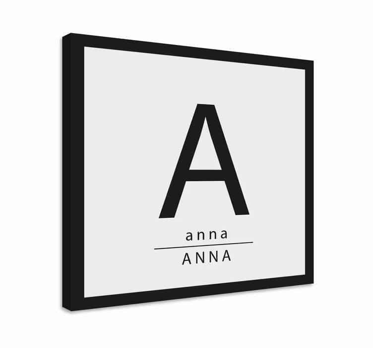 Litere minimaliste alfabet amprente de pânză - TenStickers