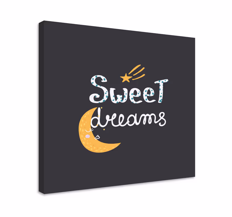 Tablou fraze luna visurilor dulci - TenStickers